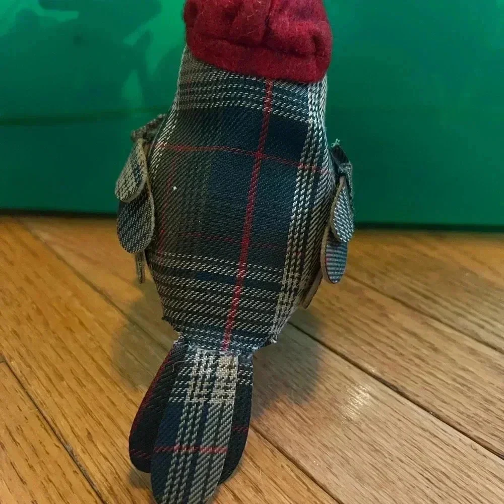 Early target spritz wonderland holiday Christmas fabric bird 2015 vintage plaid